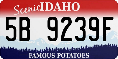 ID license plate 5B9239F