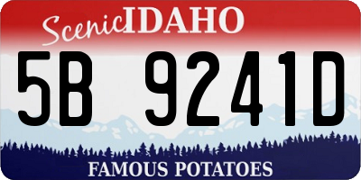 ID license plate 5B9241D