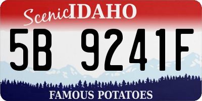 ID license plate 5B9241F