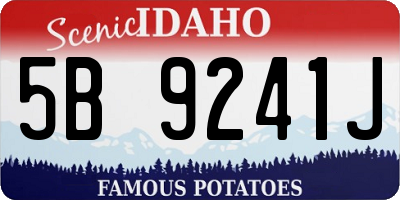 ID license plate 5B9241J