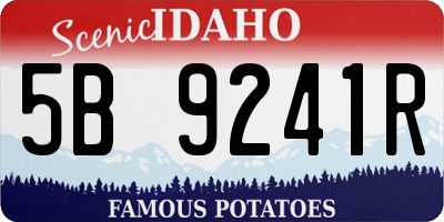 ID license plate 5B9241R