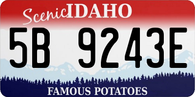 ID license plate 5B9243E