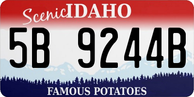 ID license plate 5B9244B