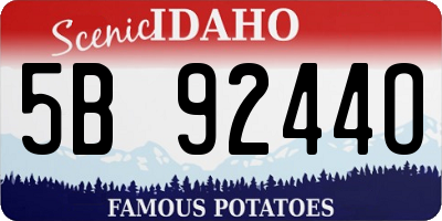 ID license plate 5B9244O