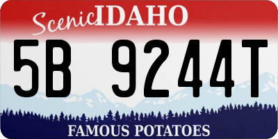 ID license plate 5B9244T
