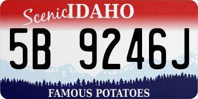 ID license plate 5B9246J