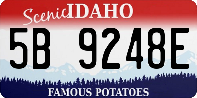 ID license plate 5B9248E