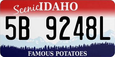 ID license plate 5B9248L