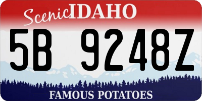 ID license plate 5B9248Z