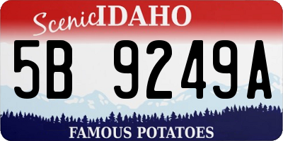 ID license plate 5B9249A