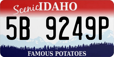 ID license plate 5B9249P