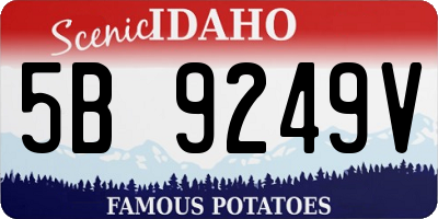 ID license plate 5B9249V