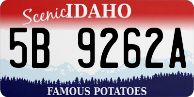 ID license plate 5B9262A