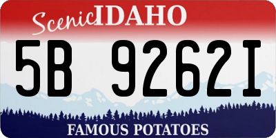 ID license plate 5B9262I