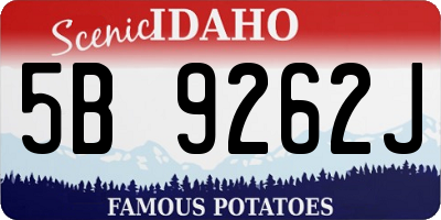 ID license plate 5B9262J