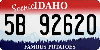ID license plate 5B9262O