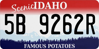 ID license plate 5B9262R