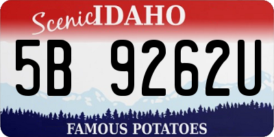 ID license plate 5B9262U