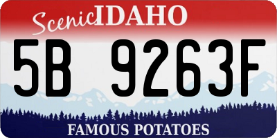ID license plate 5B9263F