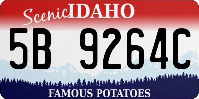 ID license plate 5B9264C