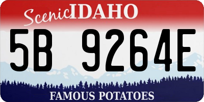 ID license plate 5B9264E