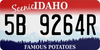 ID license plate 5B9264R