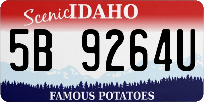 ID license plate 5B9264U