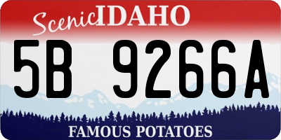 ID license plate 5B9266A
