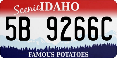 ID license plate 5B9266C