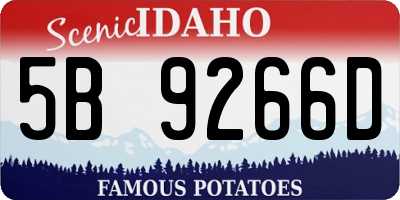ID license plate 5B9266D
