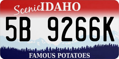 ID license plate 5B9266K