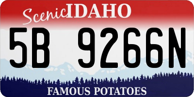 ID license plate 5B9266N