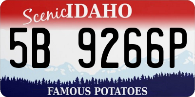 ID license plate 5B9266P