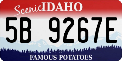 ID license plate 5B9267E