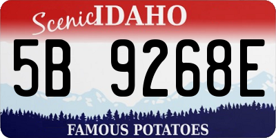 ID license plate 5B9268E