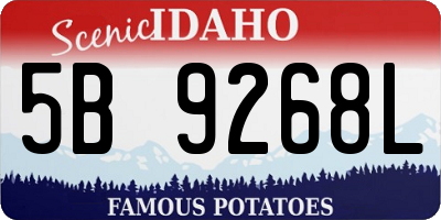 ID license plate 5B9268L