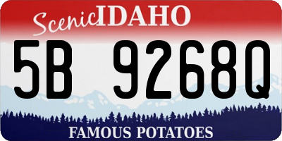 ID license plate 5B9268Q