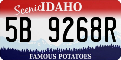 ID license plate 5B9268R