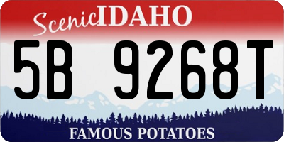 ID license plate 5B9268T