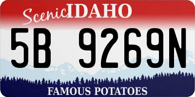 ID license plate 5B9269N