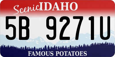 ID license plate 5B9271U