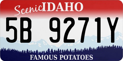 ID license plate 5B9271Y