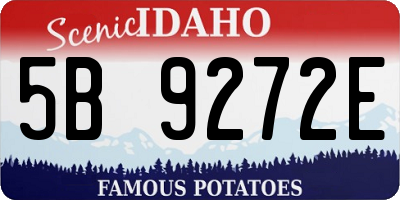 ID license plate 5B9272E