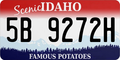 ID license plate 5B9272H