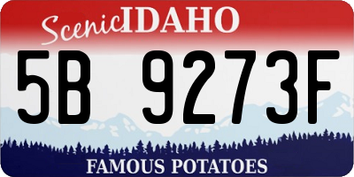 ID license plate 5B9273F