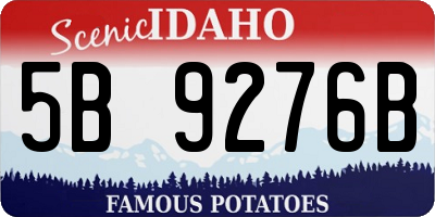ID license plate 5B9276B