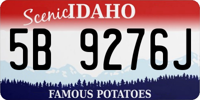 ID license plate 5B9276J