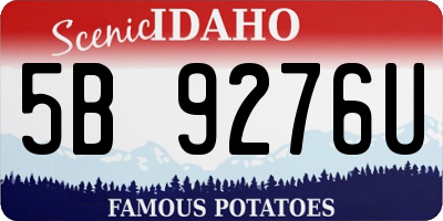 ID license plate 5B9276U