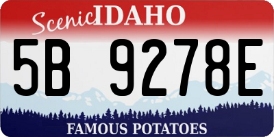 ID license plate 5B9278E