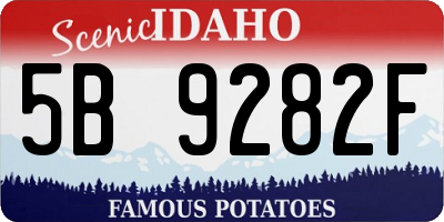 ID license plate 5B9282F